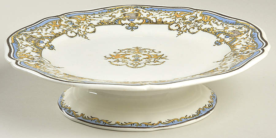 Dionysos 9" Diameter Pedestal Cake Stand by Faiencerie De Gien-1