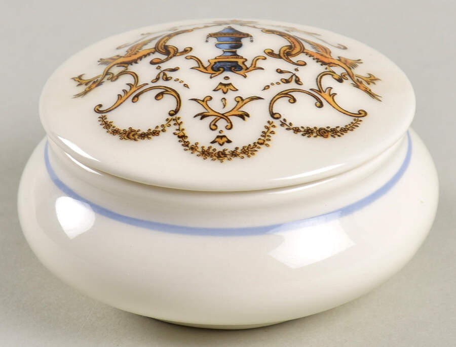 Dionysos 2" Round Box & Lid by Faiencerie De Gien-1