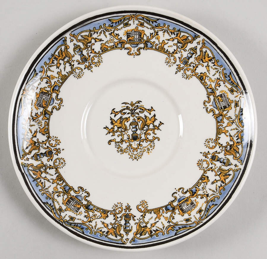 Dionysos Saucer for Breakfast Cup by Faiencerie De Gien-1