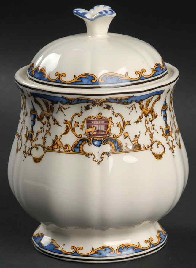 Dionysos Sugar Bowl & Lid by Faiencerie De Gien-1