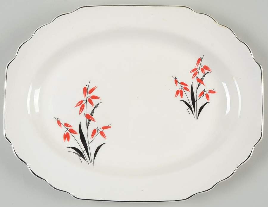 58612-2H 11" Oval Serving Platter by WS George-1