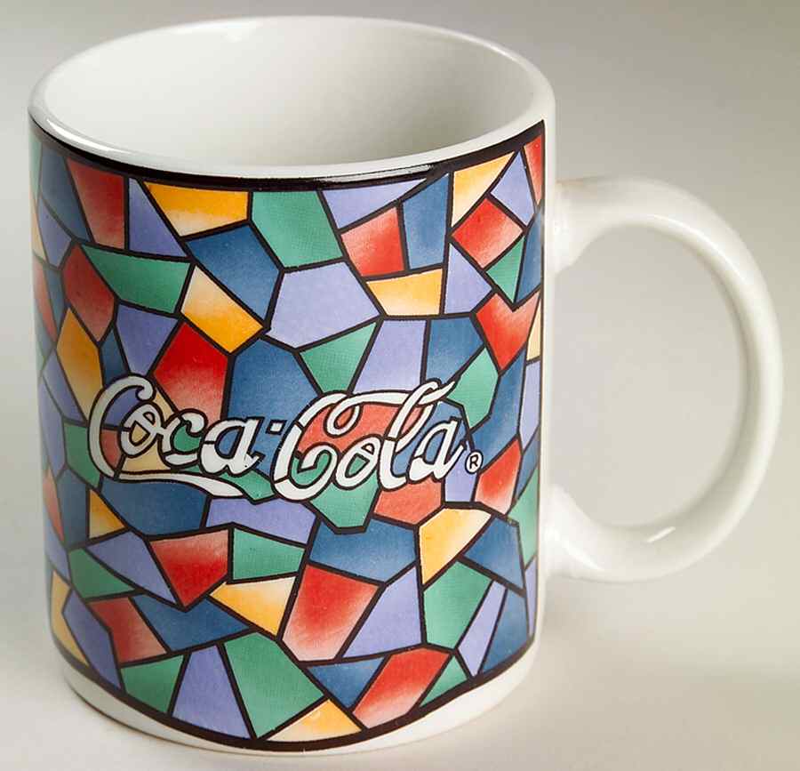 Coca Cola Stained Glass Mug by Gibson Designs-1