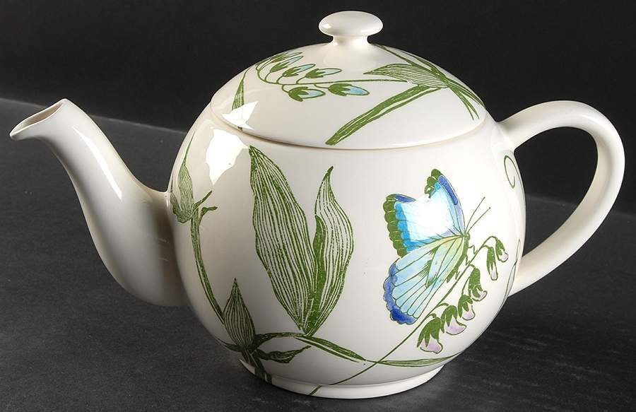 Libellules Teapot & Lid by Faiencerie De Gien-1