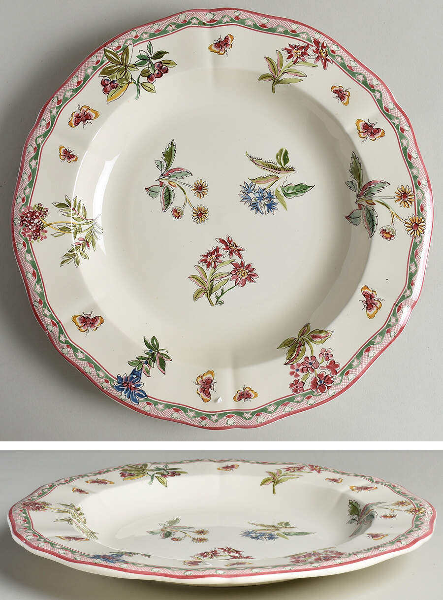 Jardin Imaginaire Deep Round Platter by Faiencerie De Gien-1