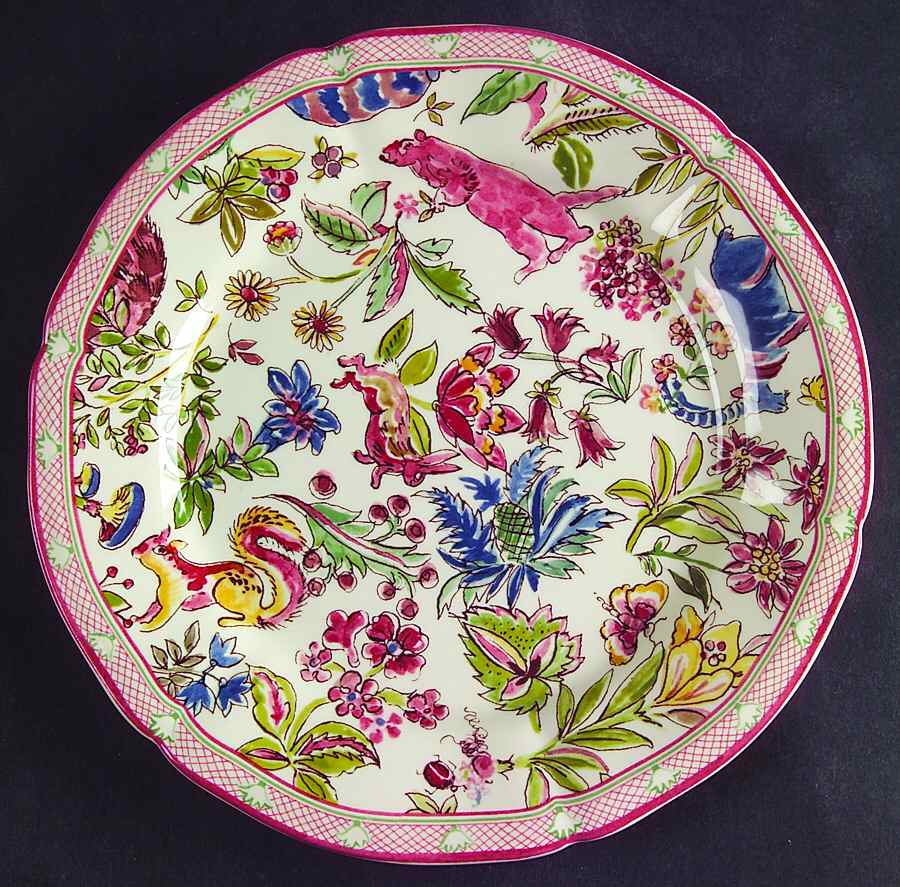 Jardin Imaginaire Salad Plate by Faiencerie De Gien-1