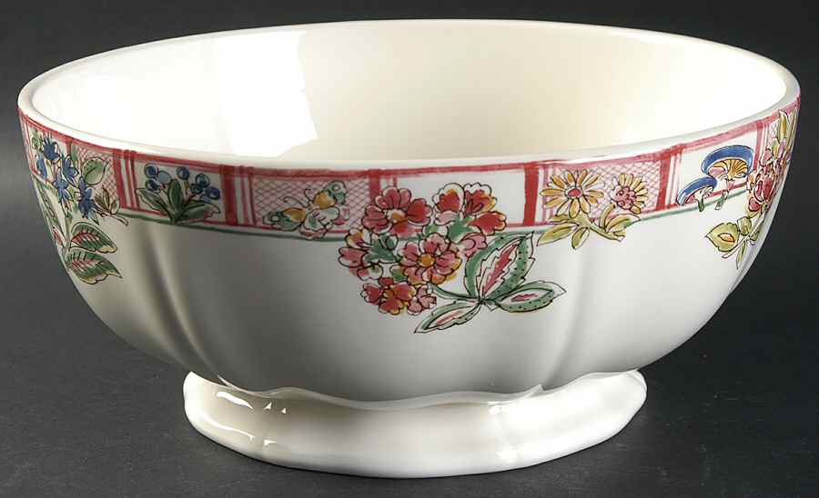 Jardin Imaginaire 9" Round Vegetable Bowl by Faiencerie De Gien-1