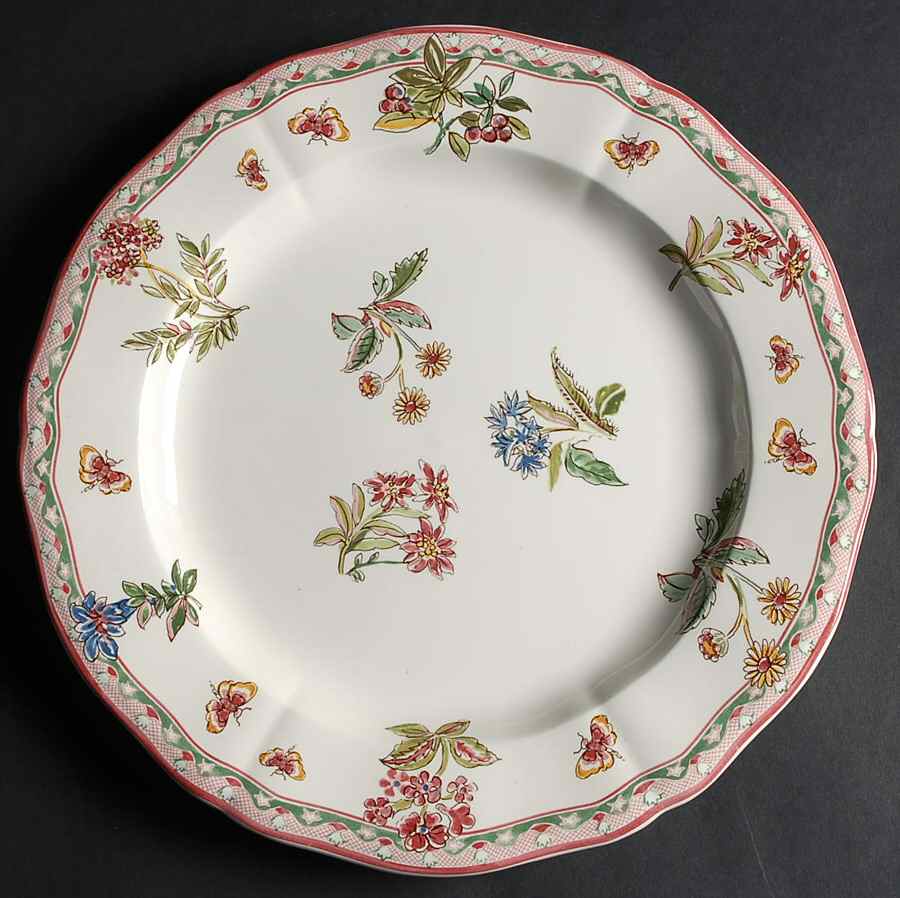 Jardin Imaginaire 12" Chop Plate (Round Platter) by Faiencerie De Gien-1