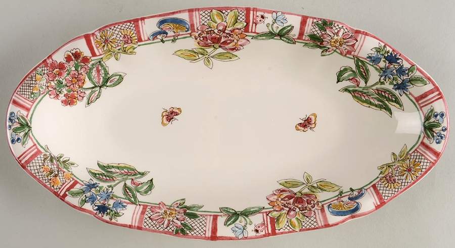 Jardin Imaginaire Pickle Dish by Faiencerie De Gien-1