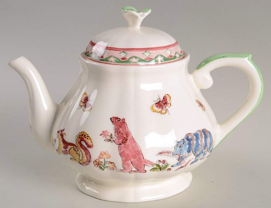 Jardin Imaginaire Teapot & Lid by Faiencerie De Gien-1