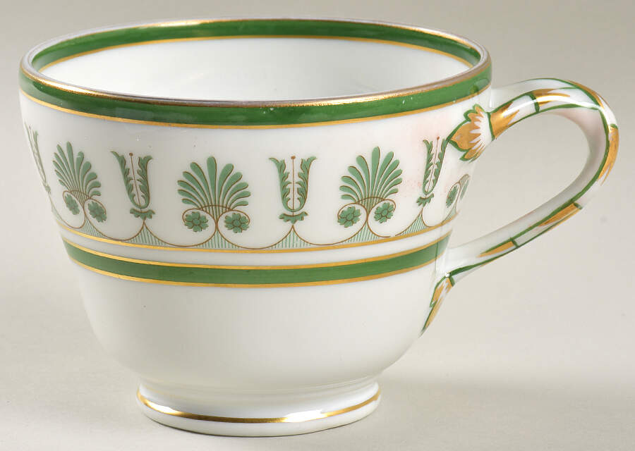 Ercolano Green (Restaurant Ware) Breakfast Cup by Ginori 1735-1