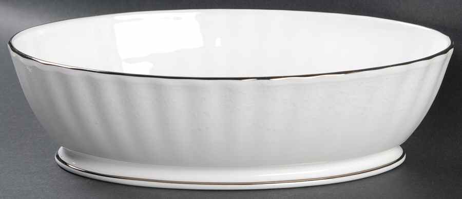 Arbor White 10" Oval Vegetable Bowl by Gorham-1