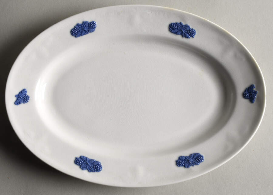 Bla Blom (Name In Banner) 9" Oval Serving Platter by Gustavsberg-1