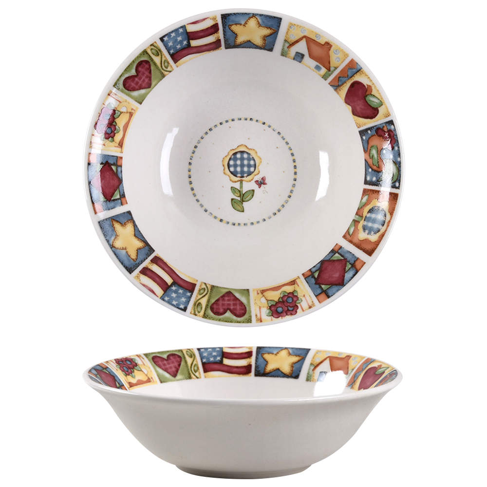 Patchwork Soup/Cereal Bowl by Gibson Designs-1