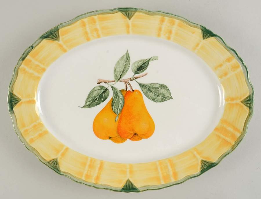 Tuscany 14" Oval Serving Platter by Gibson Designs-1