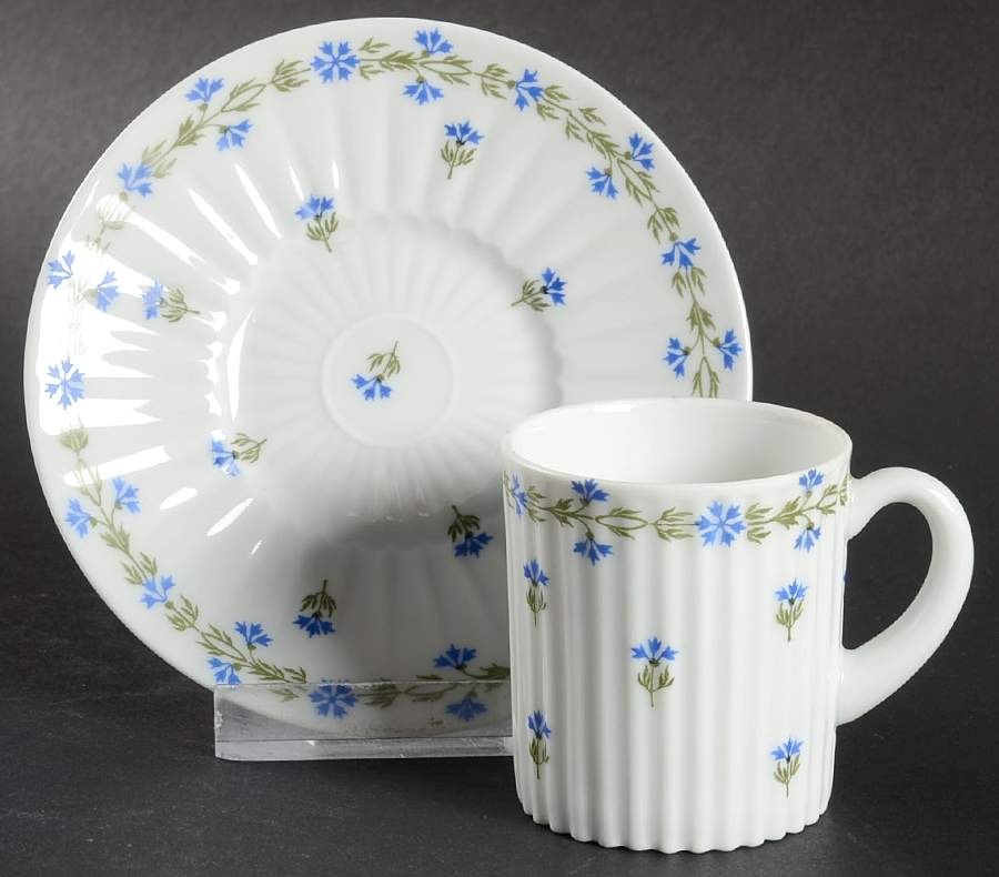 St Germain Flat Demitasse Cup & Saucer Set by Gerard, Dufraisseix & Abbot-1