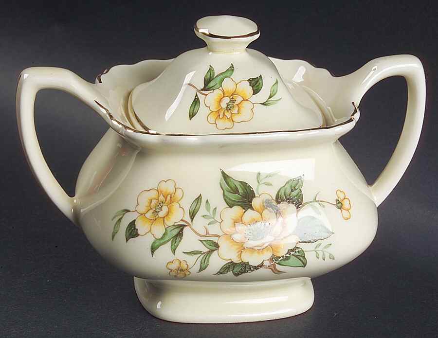 GEO328 Sugar Bowl & Lid by WS George-1