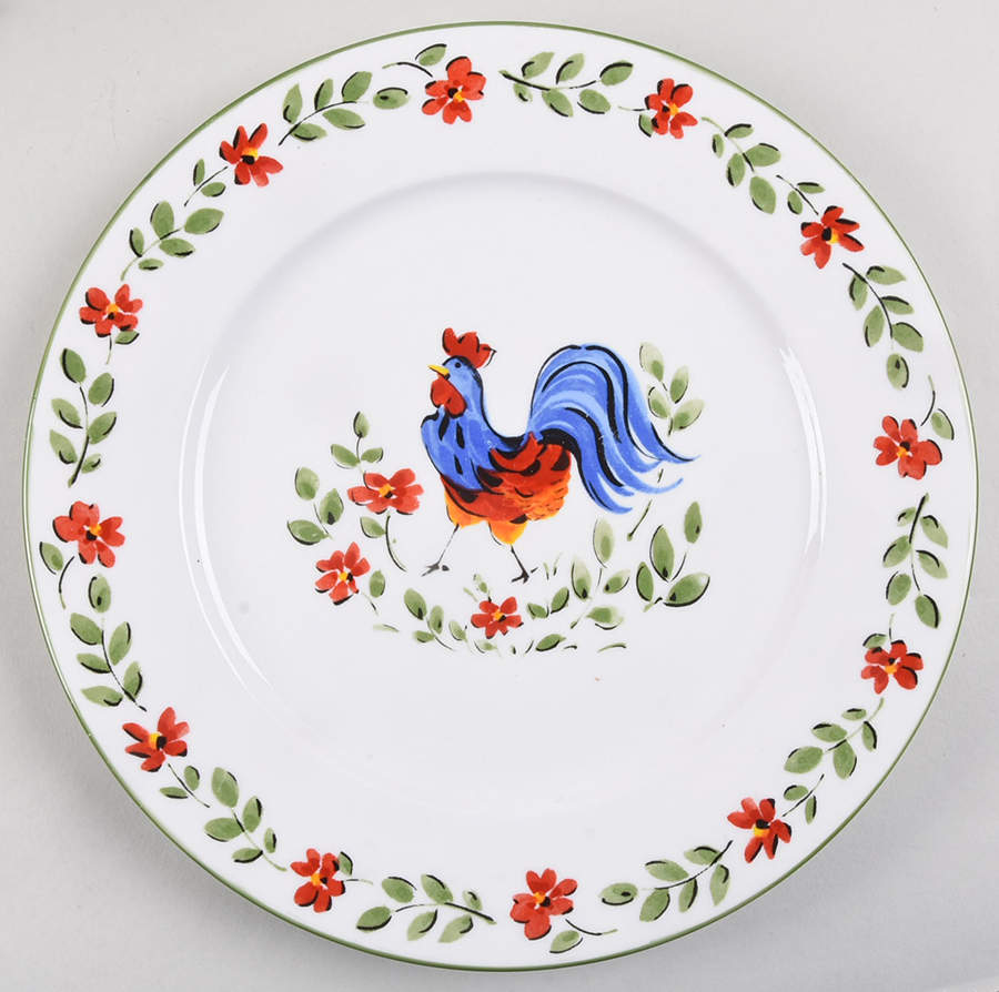 ROOSTER WALK Dinner Plate by Gibson Designs-1