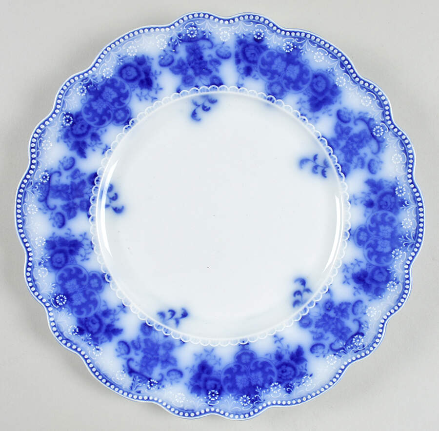 Clarence (Flow Blue, No Gold) Dinner Plate by Grindley-1