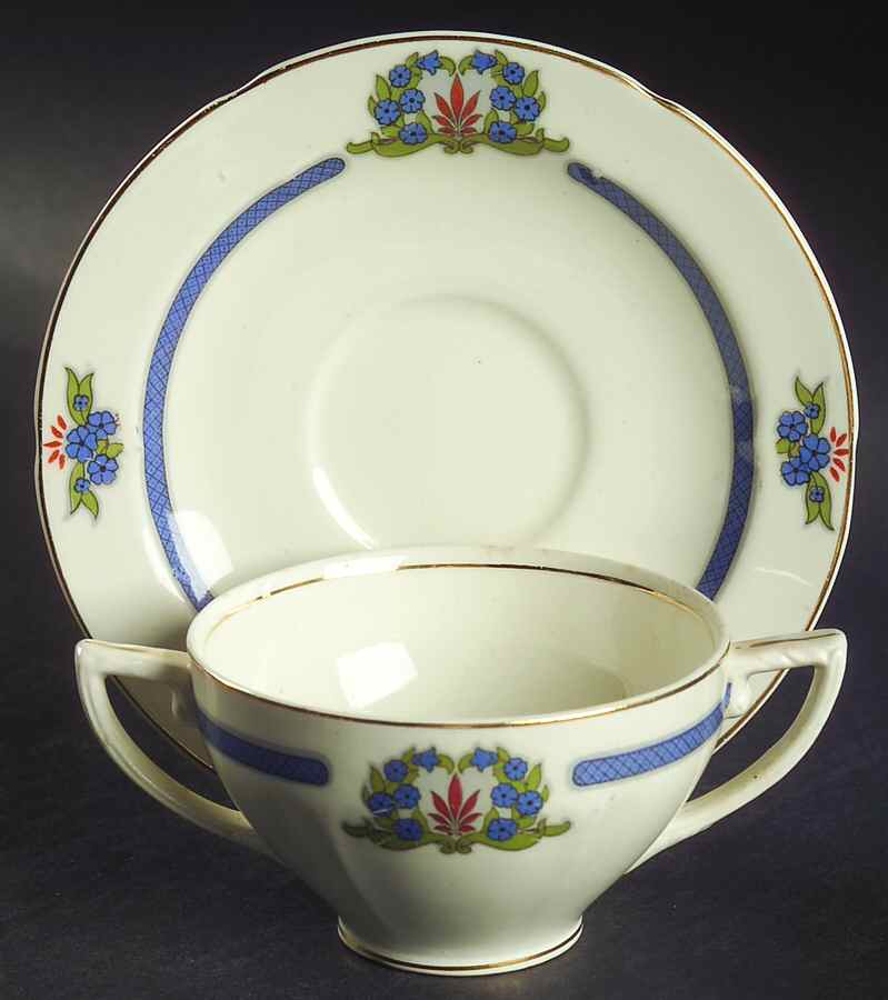 Prestwick Flat Bouillon Cup & Saucer by Grindley-1