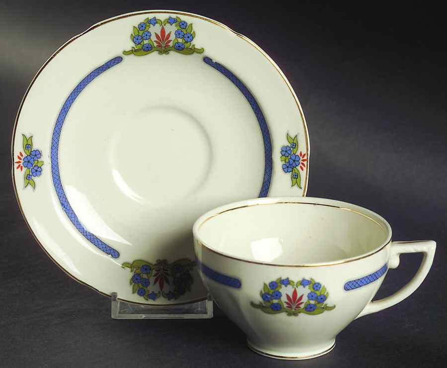Prestwick Flat Cup & Saucer Set by Grindley-1