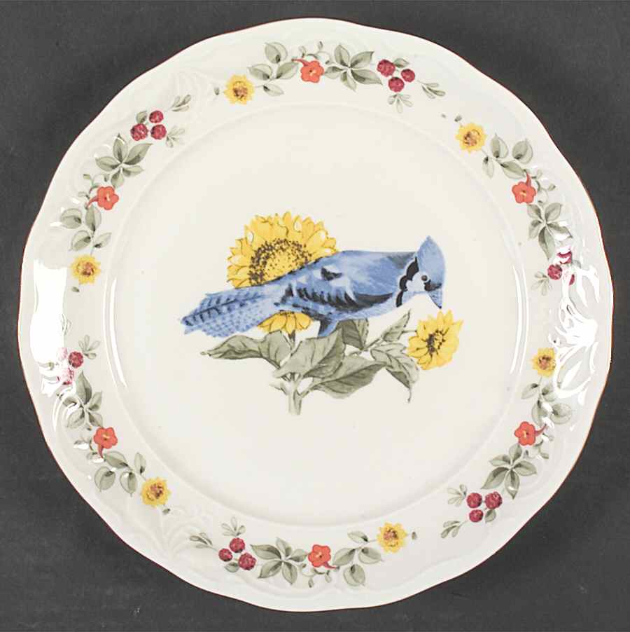 Songbirds (Floral & Fruit) Bread & Butter Plate by Gibson Designs-1