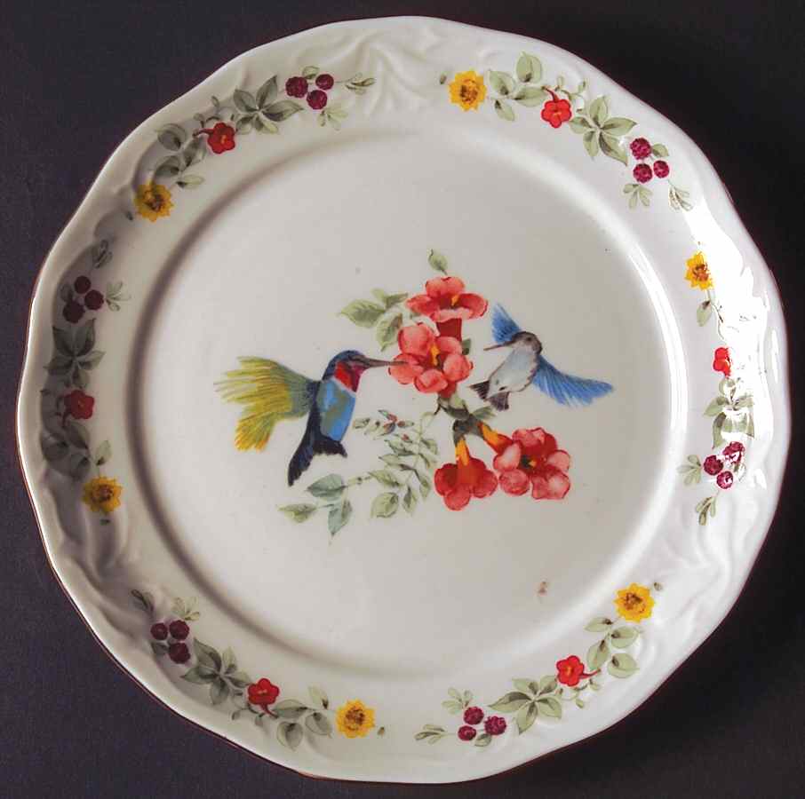 Songbirds (Floral & Fruit) Bread & Butter Plate by Gibson Designs-1