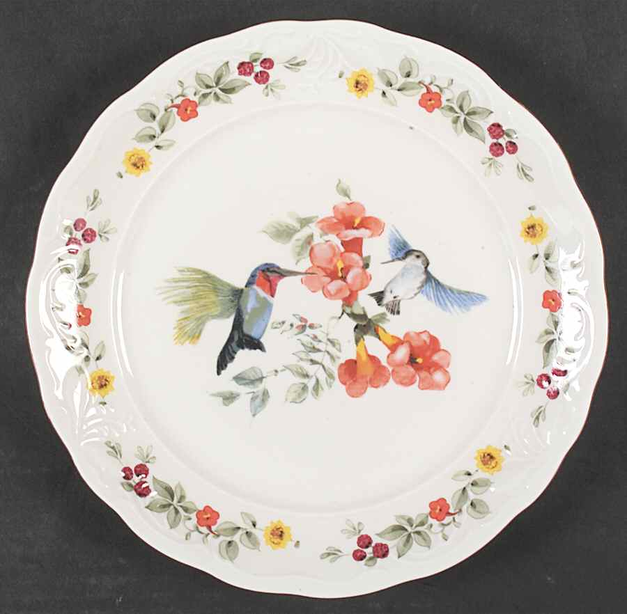 Songbirds (Floral & Fruit) Dinner Plate by Gibson Designs-1