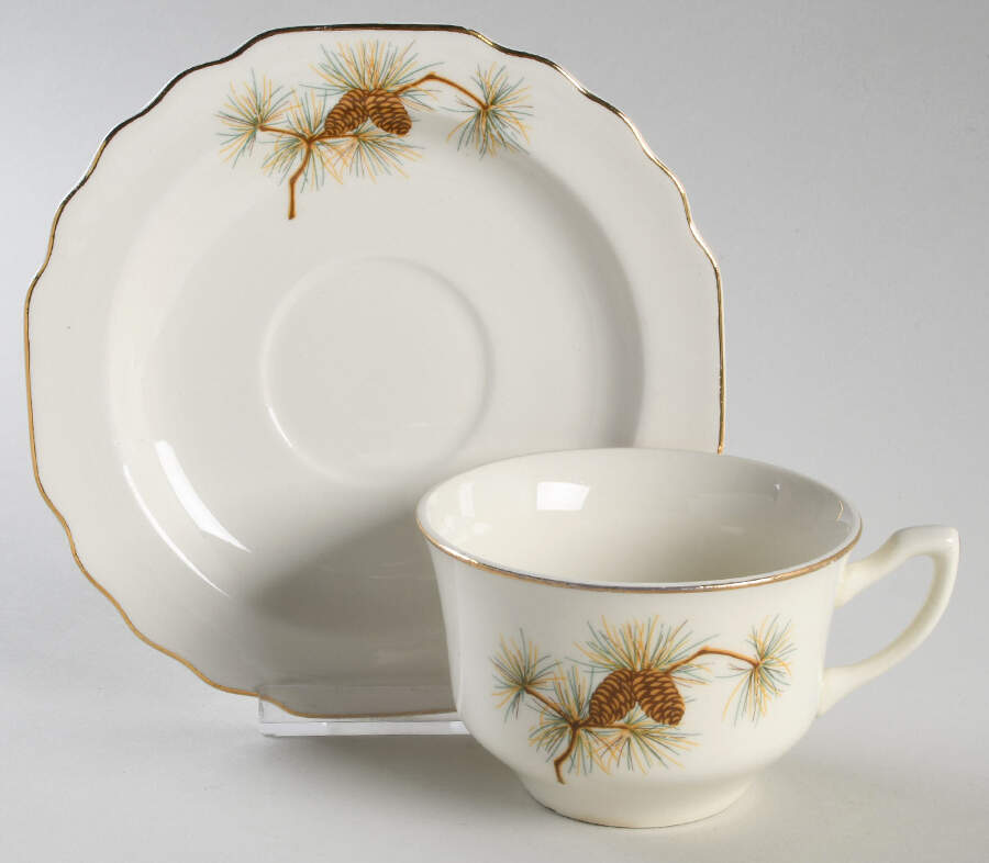 GEO330 Flat Cup & Saucer Set by WS George-1