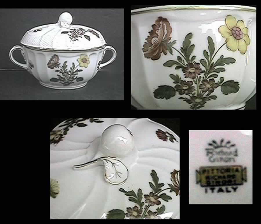 GIN139 Sugar Bowl & Lid by Ginori 1735-1