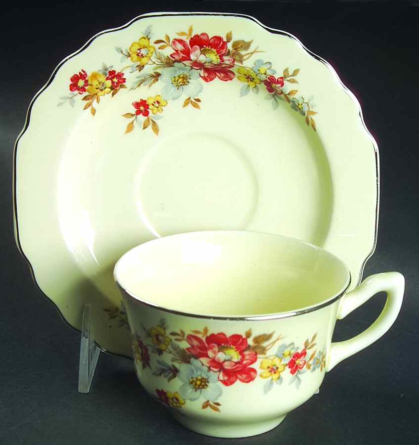 GEO333 Flat Cup & Saucer Set by WS George-1