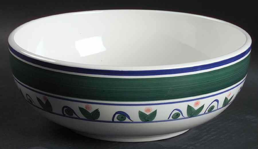 Primrose (White Background) 10" Round Vegetable Bowl by Gibson Designs-1