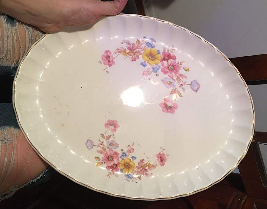 B8692-2 13" Oval Serving Platter by WS George-1