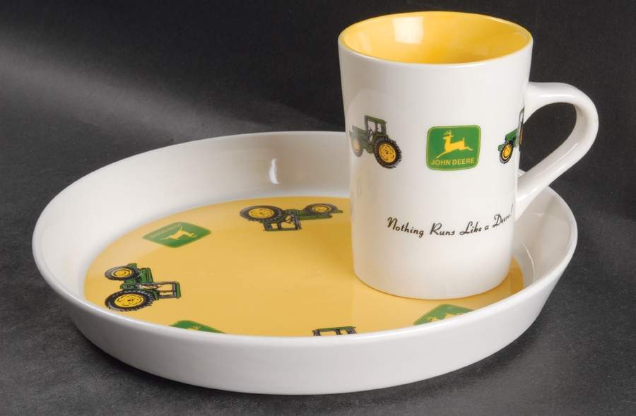 John Deere (Tractor) Snack Plate & Mug Set by Gibson Designs-1