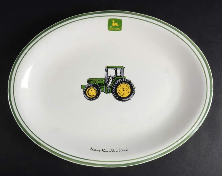 John Deere (Tractor) 14" Oval Serving Platter by Gibson Designs-1