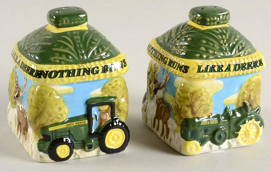 John Deere (Tractor) Figural Salt & Pepper Set by Gibson Designs-1