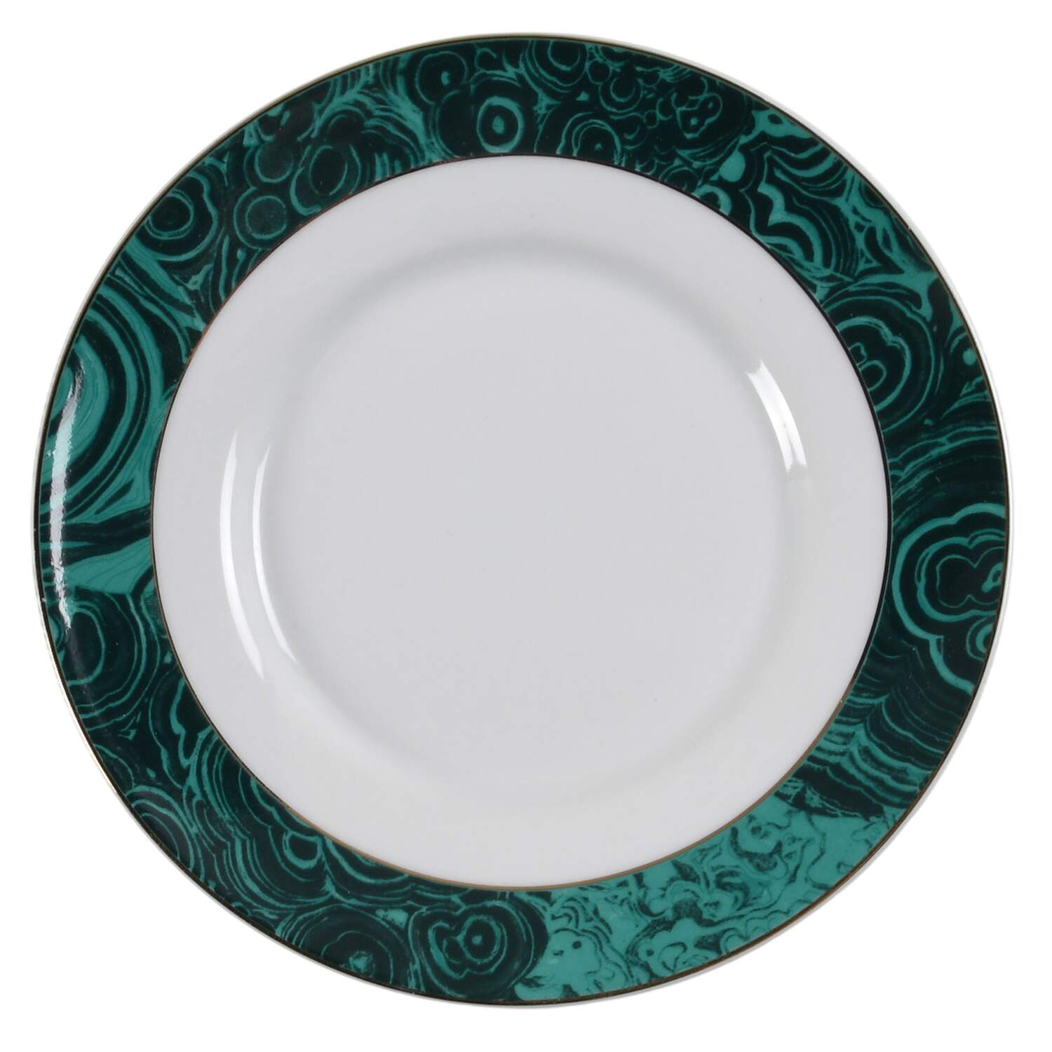 Malachite (Gold Trim) Saucer by Gabbay-1