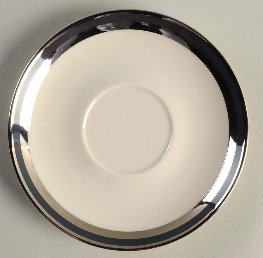 Contessa Peacock Blue (Coupe, Platinum) Saucer by Gorham-1