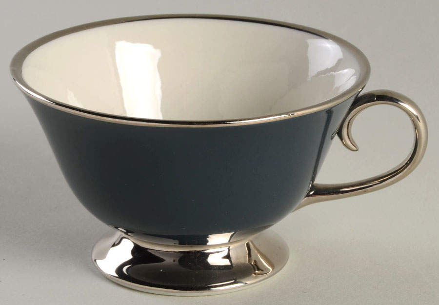 Contessa Peacock Blue (Coupe, Platinum) Footed Cup by Gorham-1