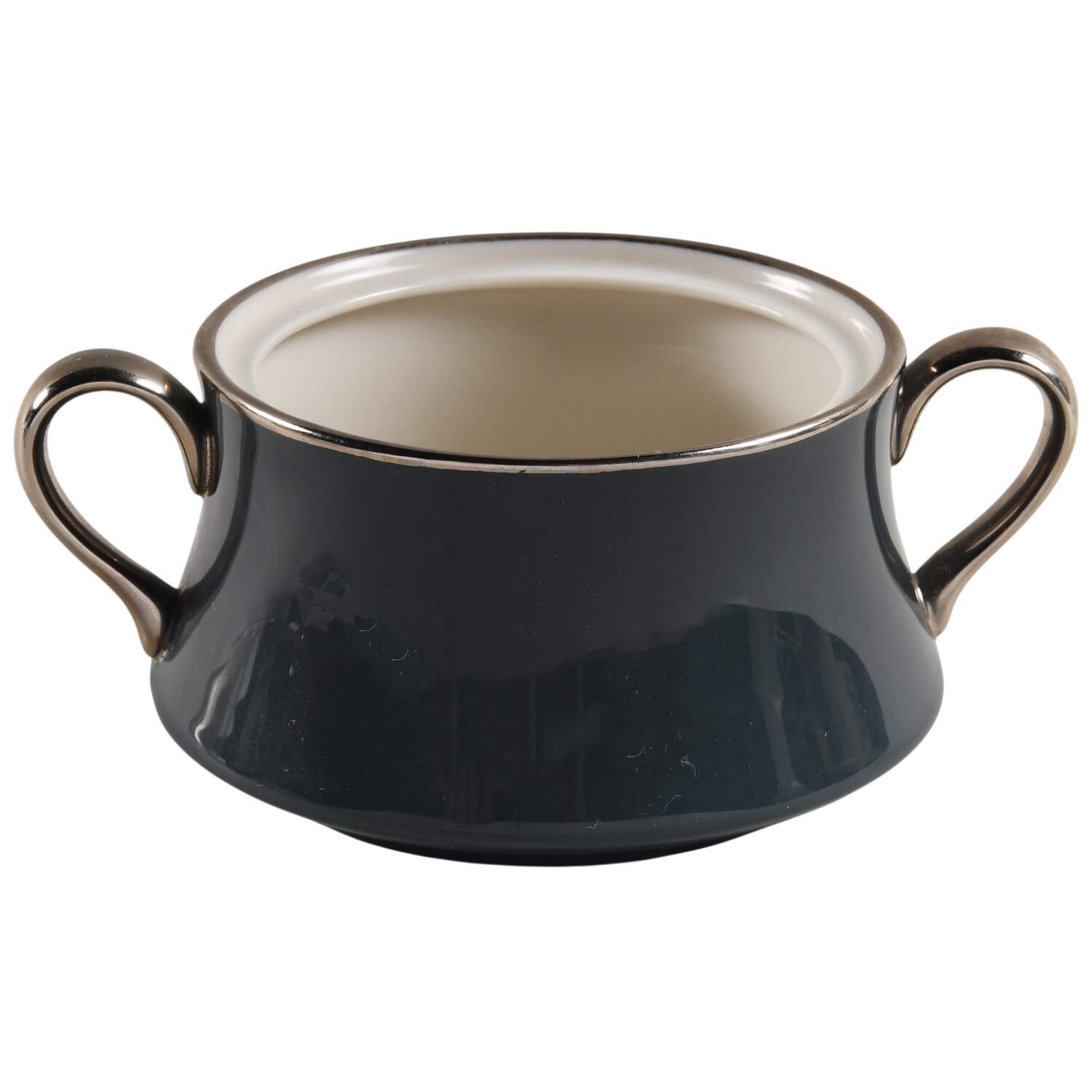 Contessa Peacock Blue (Coupe, Platinum) Sugar Bowl No Lid by Gorham-1