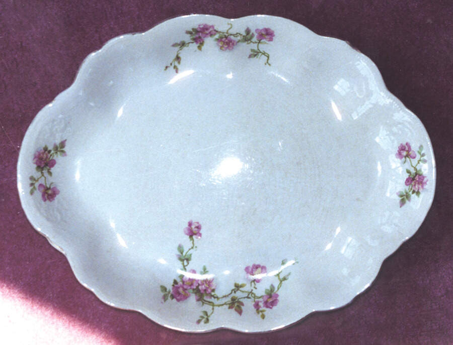 Iris 15" Oval Serving Platter by WS George-1