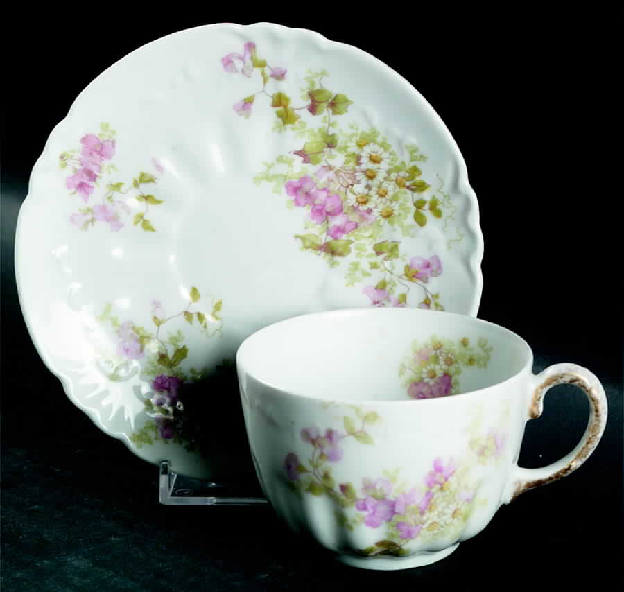 GUE428 Flat Cup & Saucer Set by WM Guerin-1
