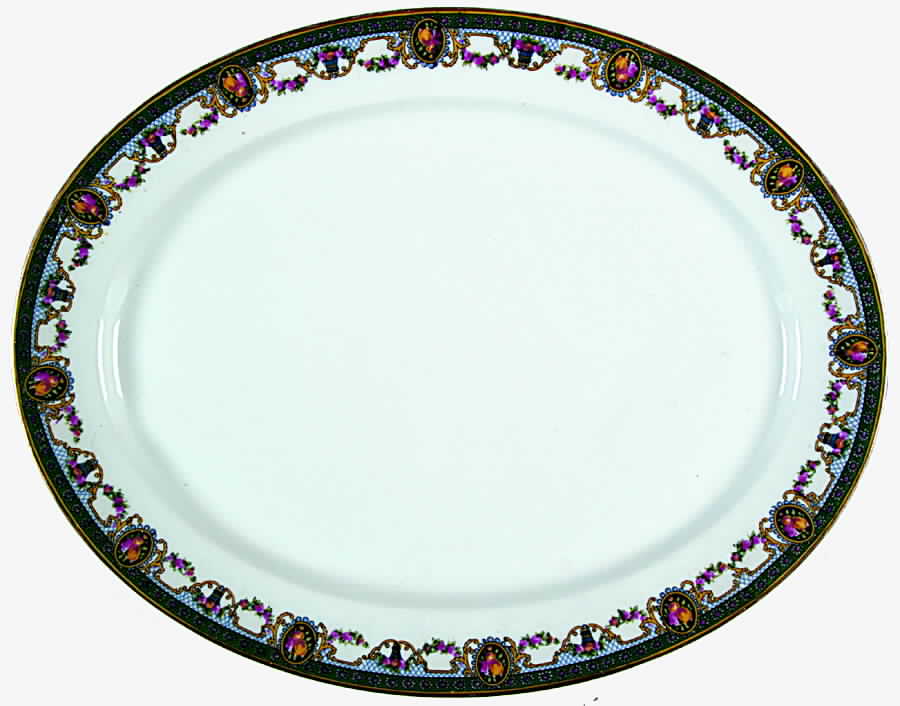 GUE429 15" Oval Serving Platter by WM Guerin-1