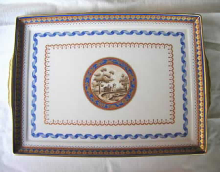 Villa Borghese 12" Rectangular Tray by Ginori 1735-1