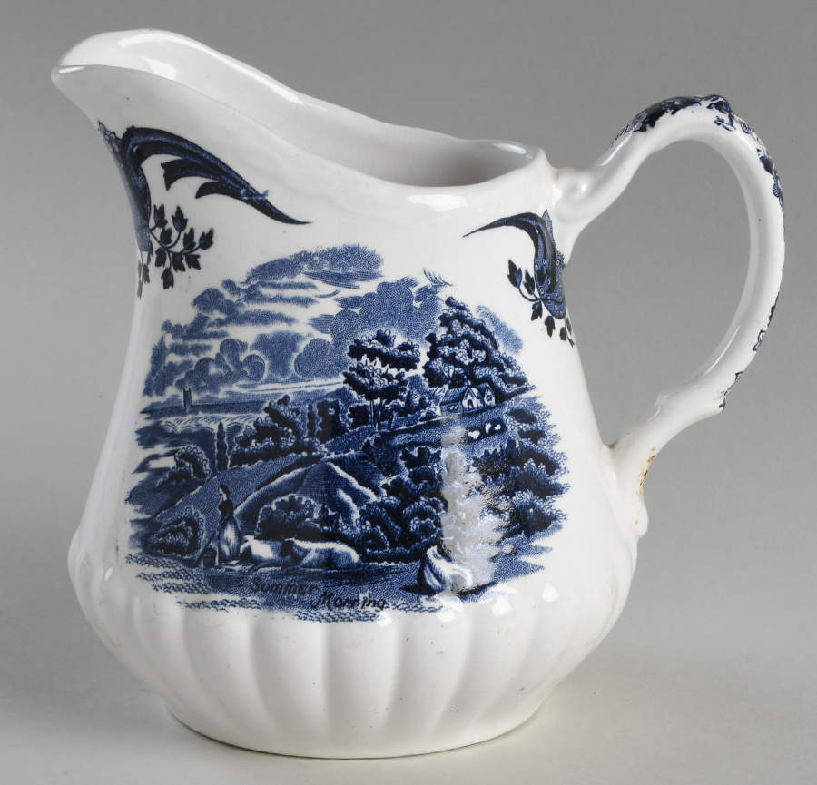 Scenes After Constable Blue (Chain Embossed Edge) 32 Oz Pitcher by Grindley-1