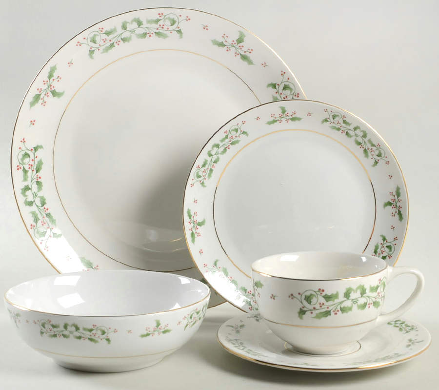 Holiday Charm 5 Piece Place Setting by Gibson Designs-1