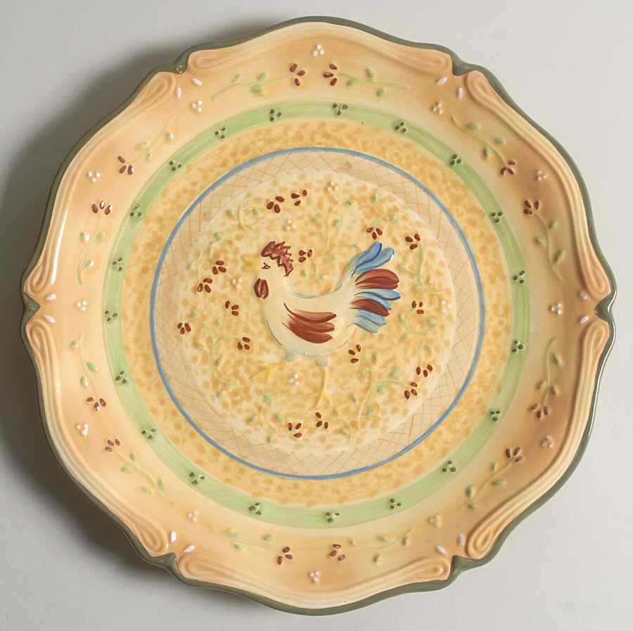 Bella Rooster Dinner Plate by Ganz-1