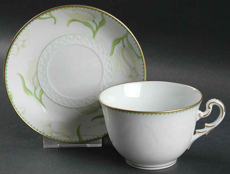 Narciso Flat Cup & Saucer Set by Ginori 1735-1