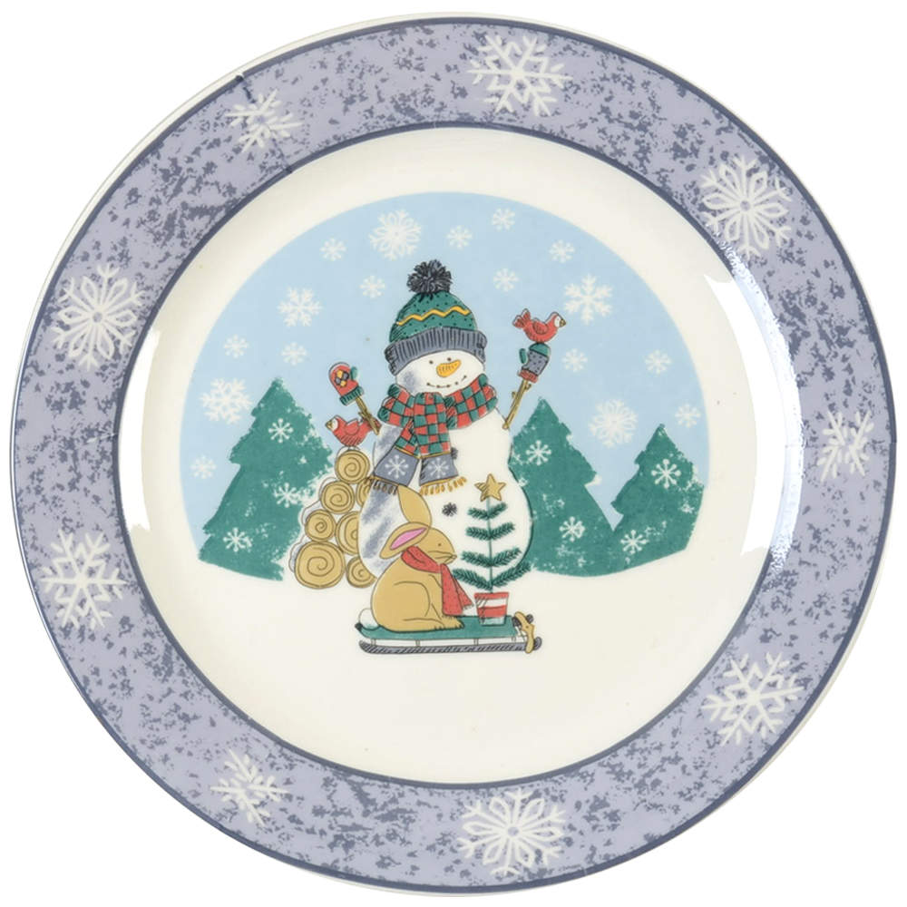 Let It Snow Luncheon Plate by Gibson Designs-1
