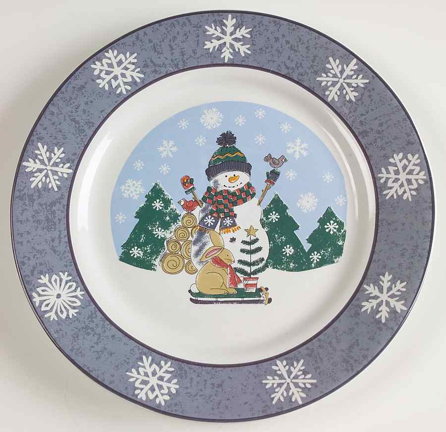 Let It Snow Salad Plate by Gibson Designs-1