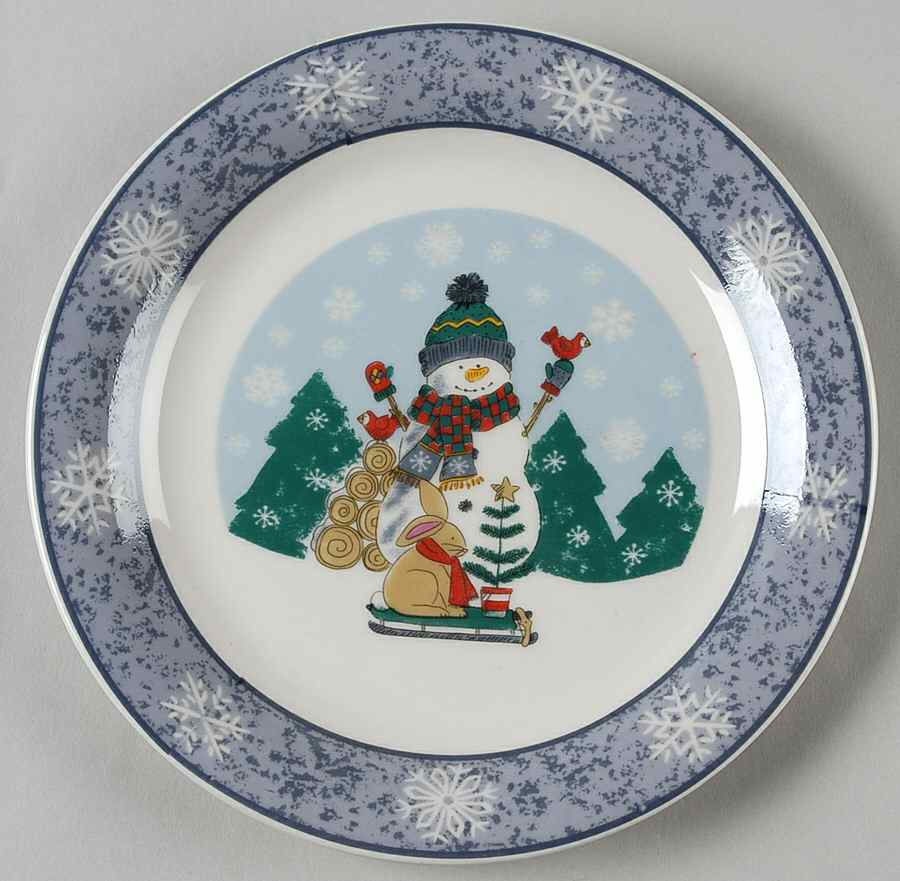 Let It Snow Dessert/Pie Plate by Gibson Designs-1